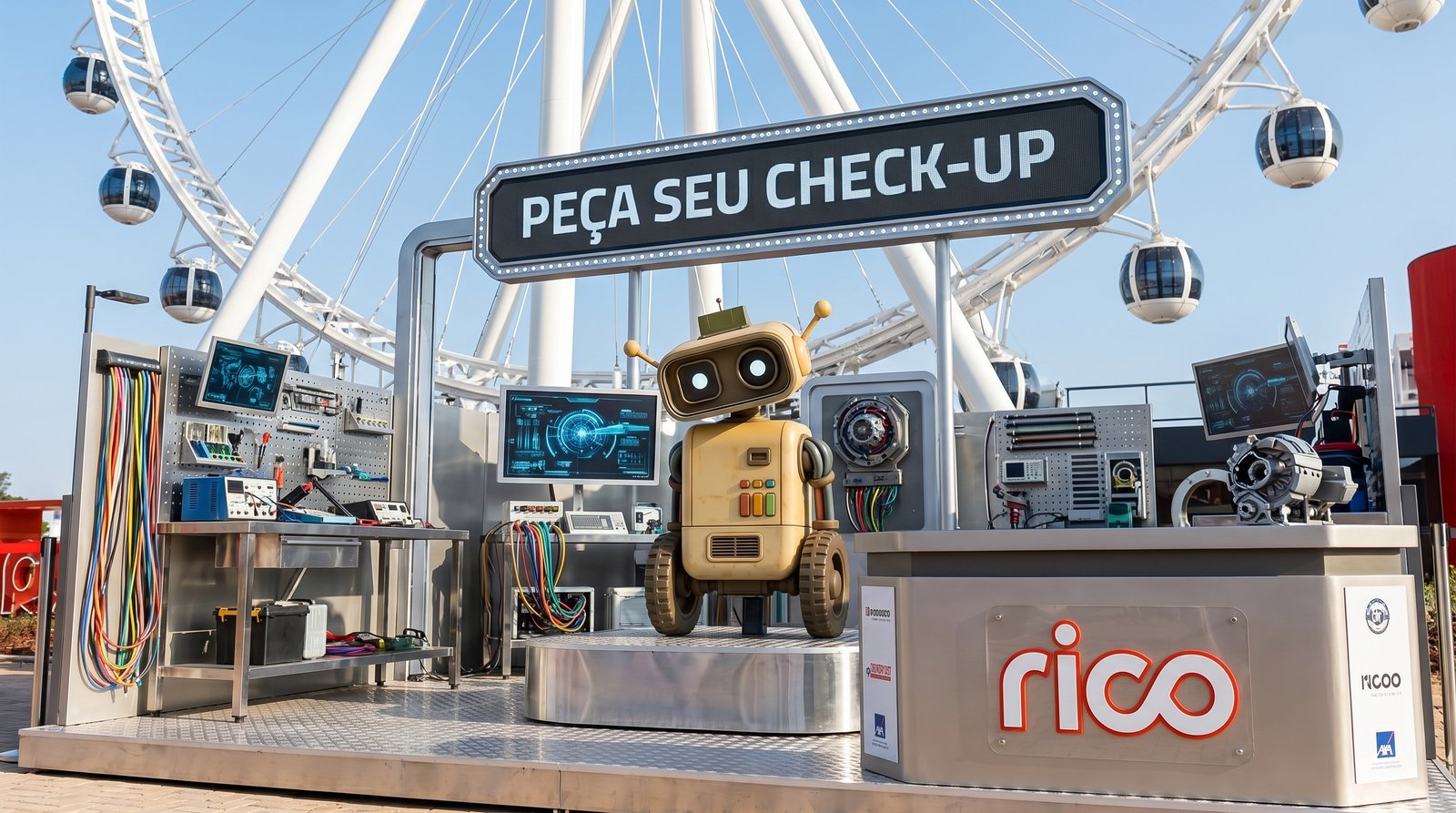 Posto de Manutenção Robótica — ativação de marca