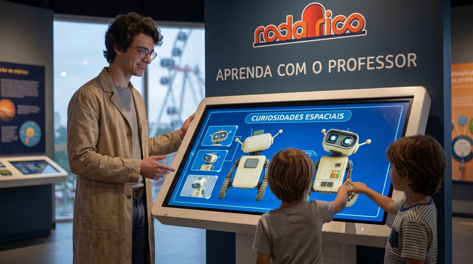 Painel interativo de Curiosidades Espaciais