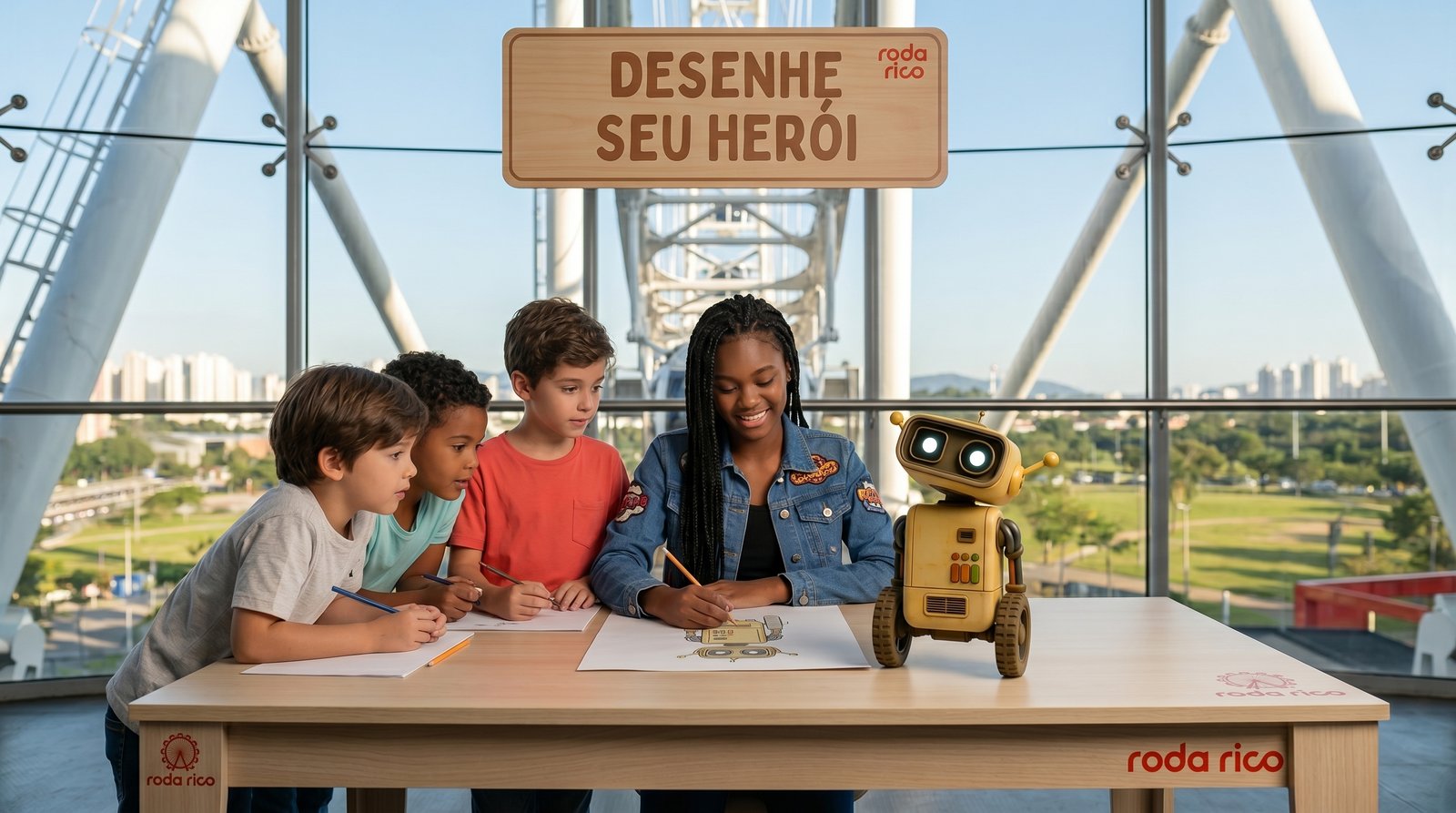 Workshop de Desenho Robótico em casarão histórico tematizado
